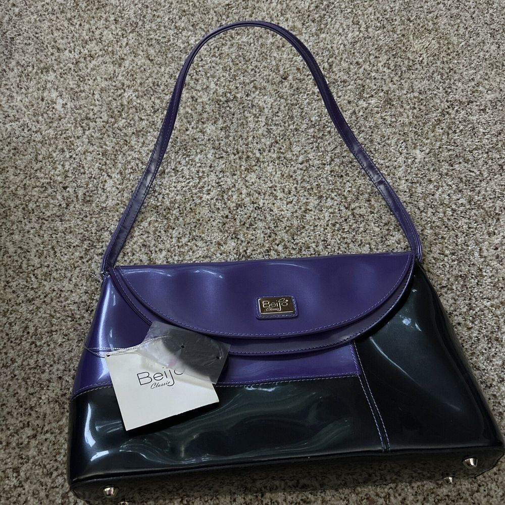 Beijo Purple and Black Shoulder Bag